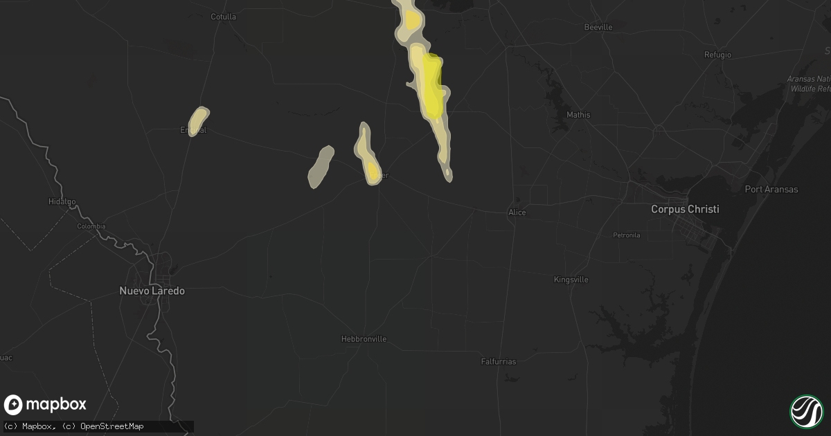 Hail map in San Diego, TX on November 7, 2016