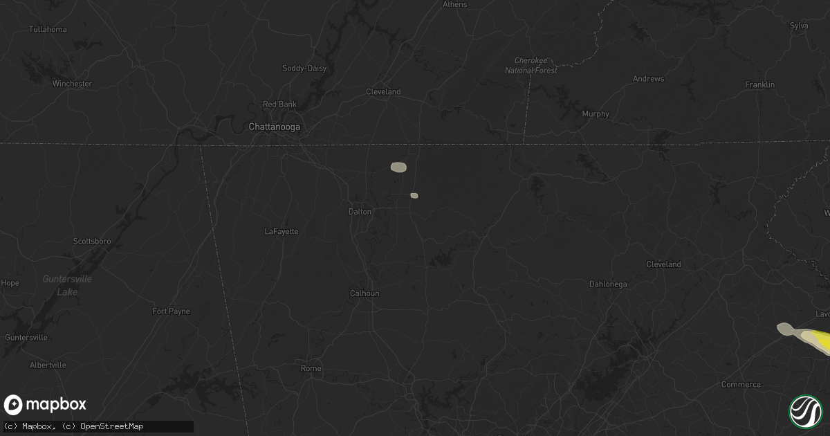Hail map in Chatsworth, GA on November 7, 2017