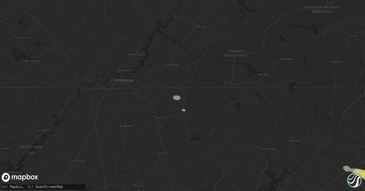 Hail map in Crandall, GA on November 7, 2017
