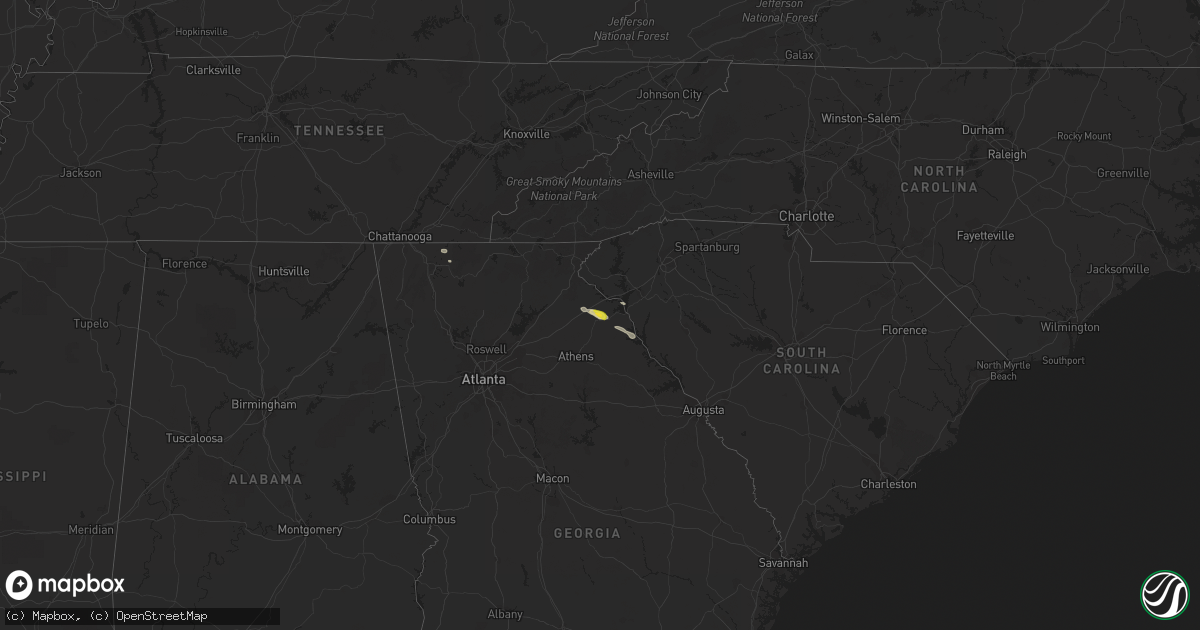 Hail map on November 7, 2017