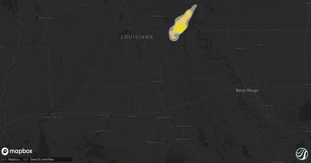 Hail map in Opelousas, LA on November 7, 2018