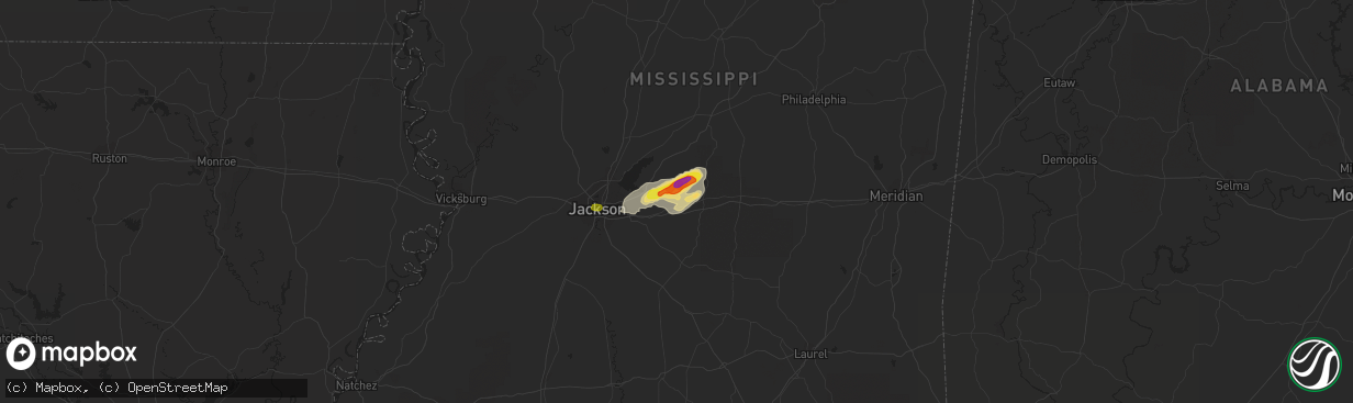 Hail map in Pelahatchie, MS on November 7, 2018