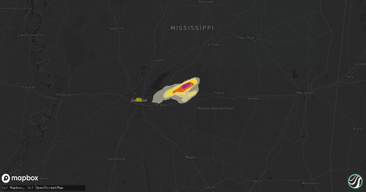 Hail map in Pelahatchie, MS on November 7, 2018