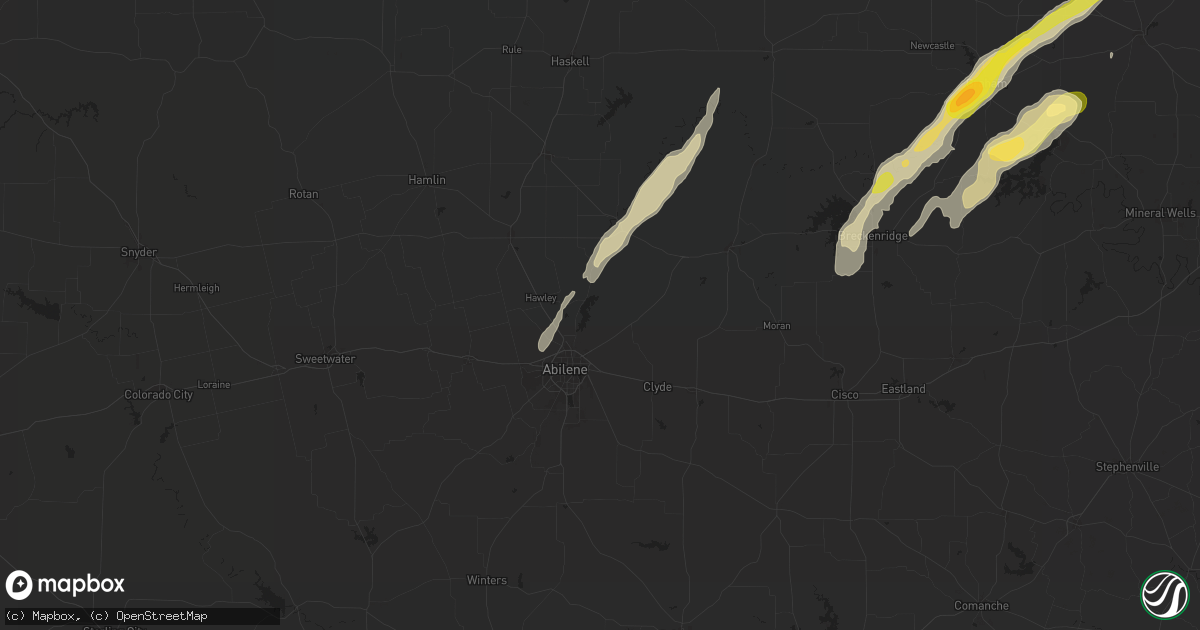Hail map in Abilene, TX on November 7, 2024