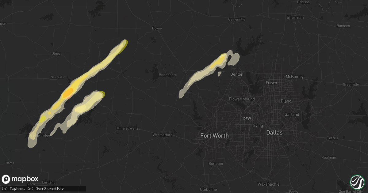 Hail map in Boyd, TX on November 7, 2024