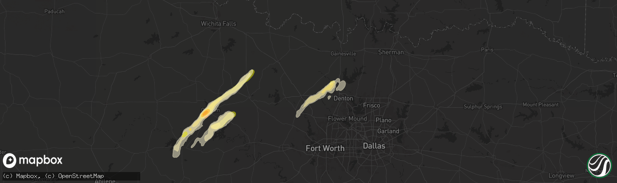 Hail map in Decatur, TX on November 7, 2024