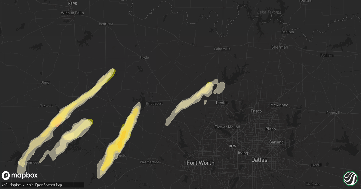 Hail map in Decatur, TX on November 7, 2024