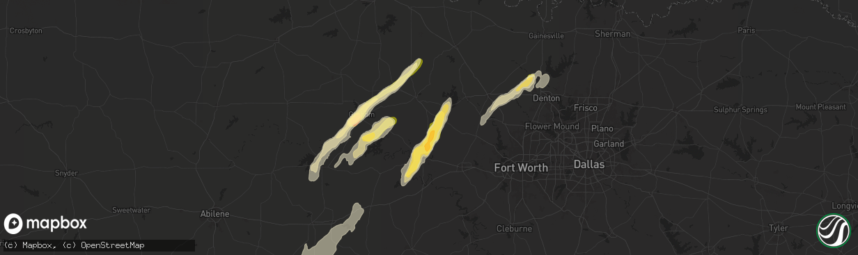 Hail map in Perrin, TX on November 7, 2024