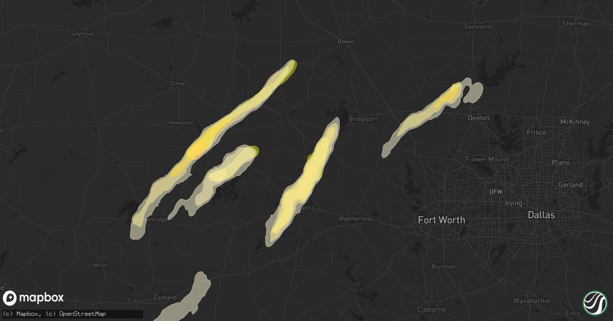 Hail map in Perrin, TX on November 7, 2024