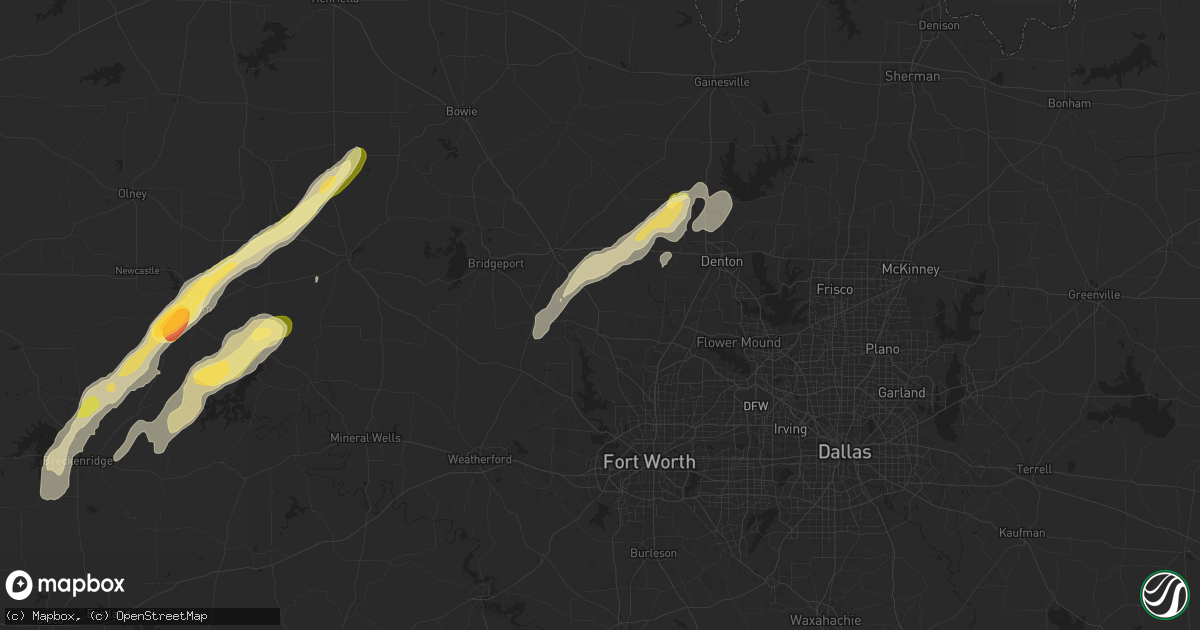 Hail map in Rhome, TX on November 7, 2024