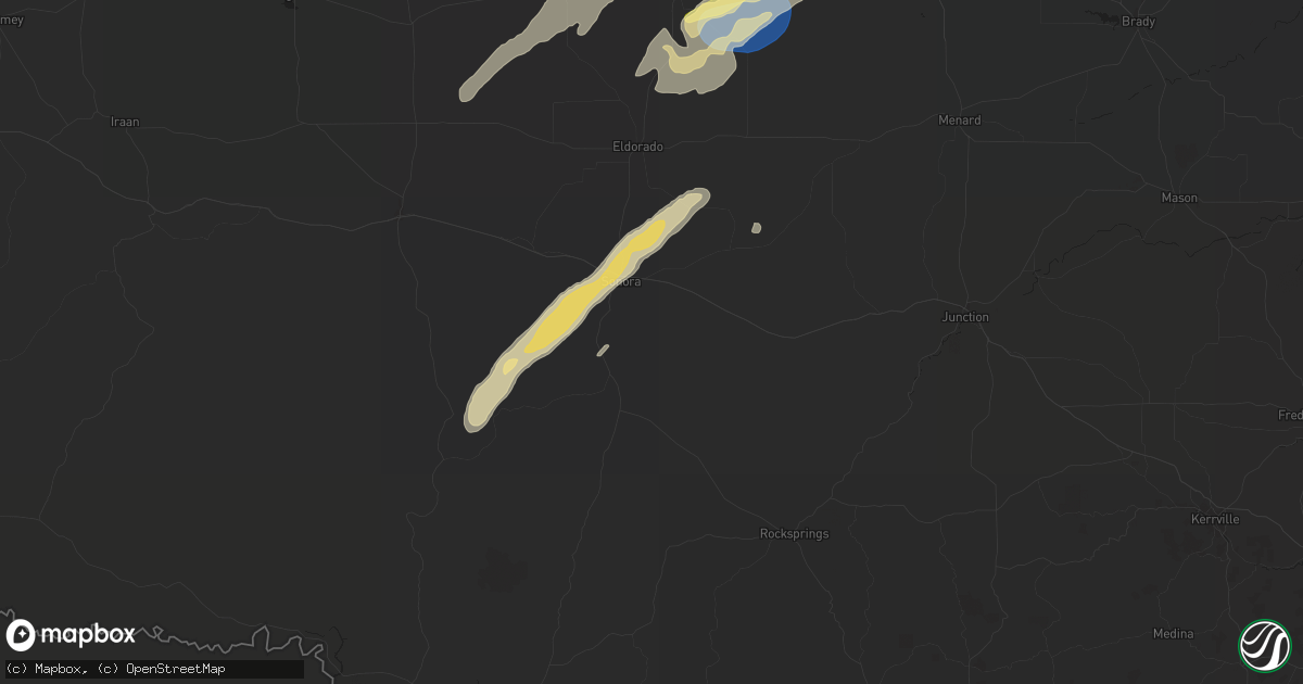 Hail map in Sonora, TX on November 7, 2024