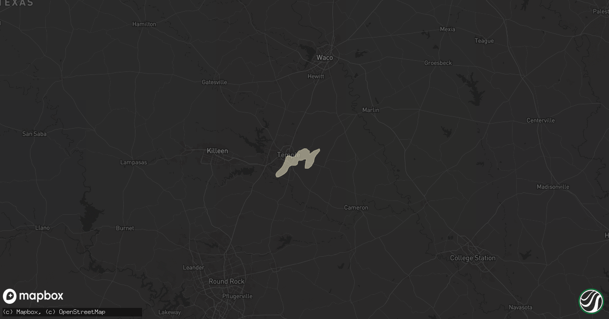 Hail map in Temple, TX on November 7, 2024