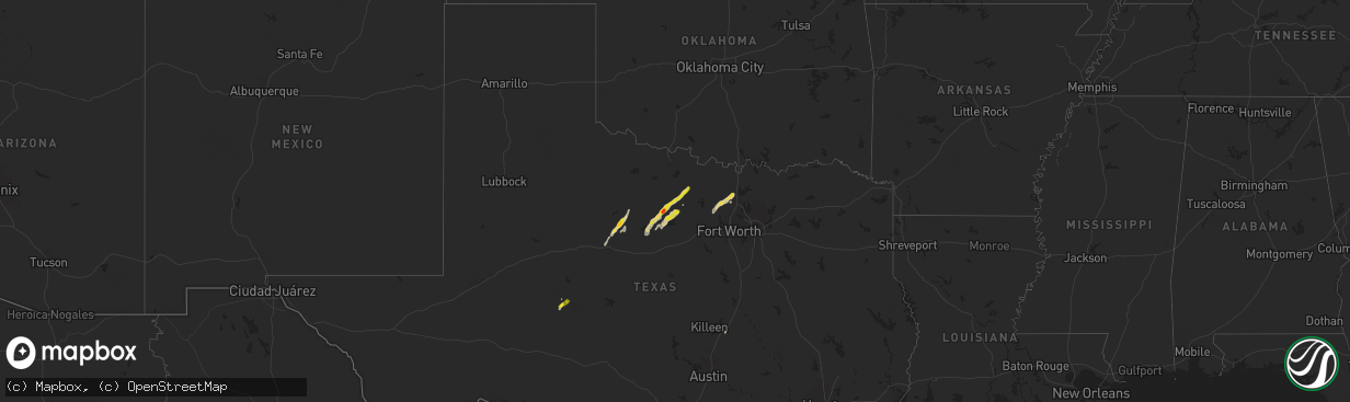 Hail map on November 7, 2024