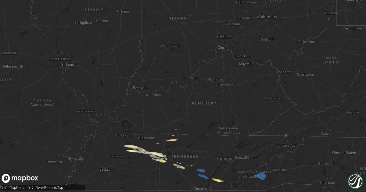 Hail map in Kentucky on November 7, 2025