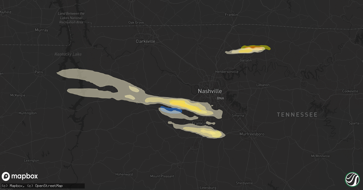 Hail map in Pegram, TN on November 7, 2025