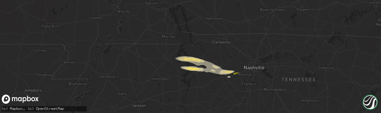 Hail map in Stewart, TN on November 7, 2025