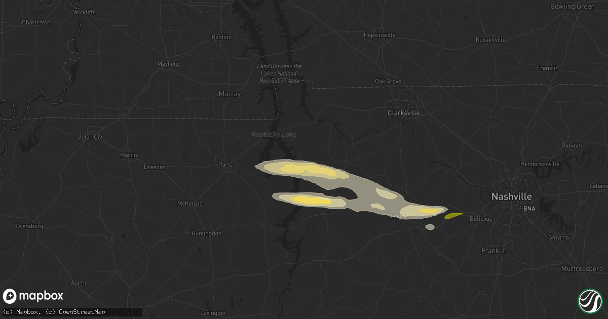 Hail map in Stewart, TN on November 7, 2025