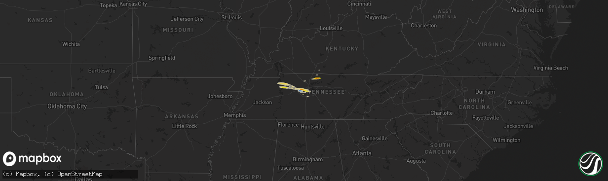 Hail map on November 7, 2025