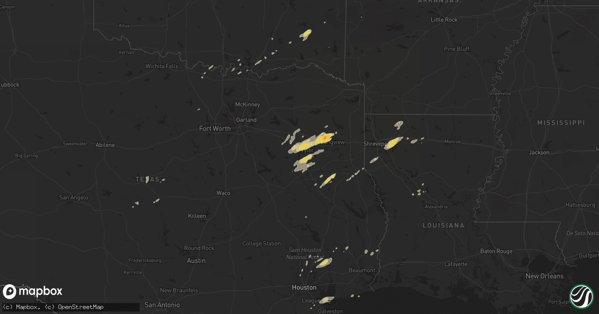 Hail map on November 8, 2011