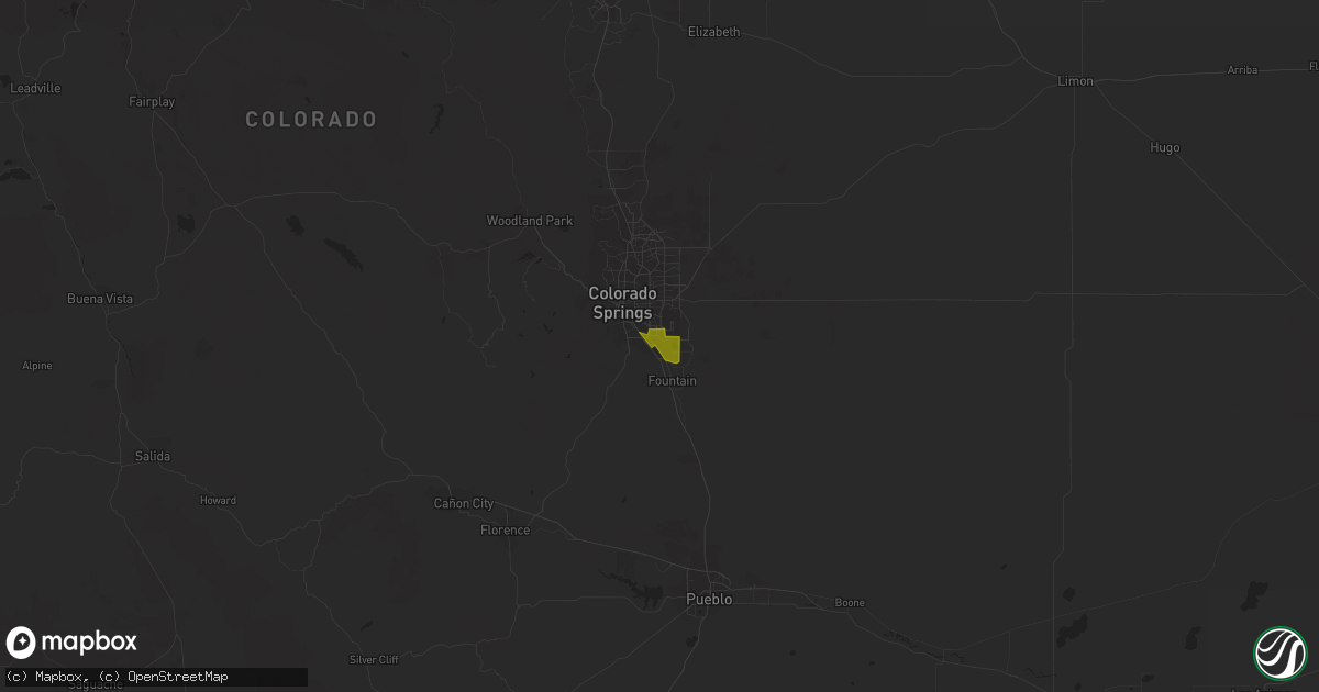 Hail map in Colorado Springs, CO on November 8, 2015
