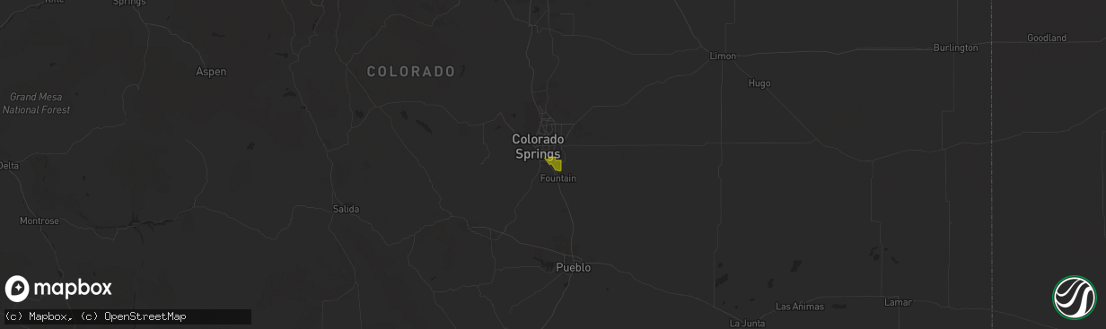 Hail map in Fountain, CO on November 8, 2015
