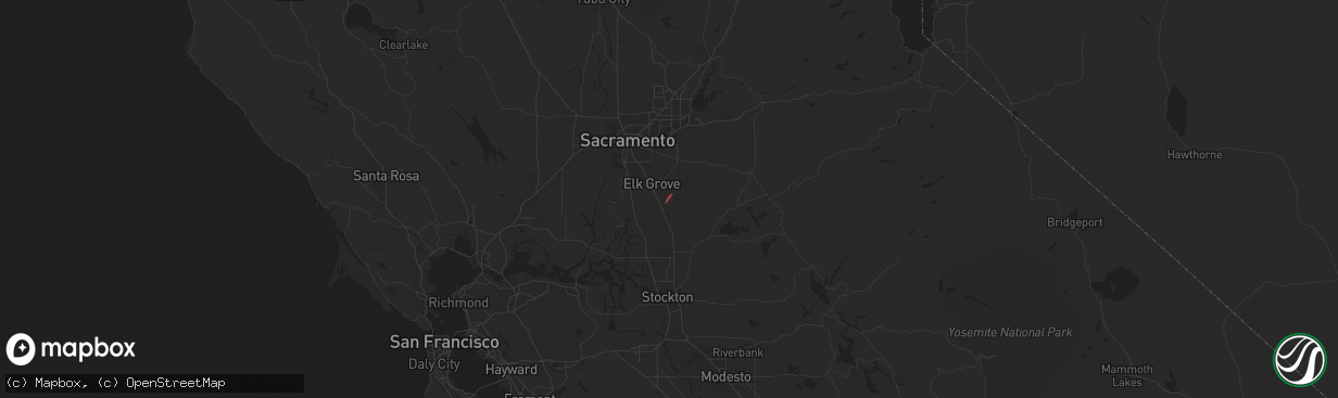 Hail map in Wilton, CA on November 8, 2022
