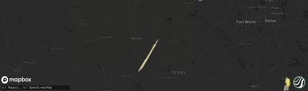 Hail map in Baird, TX on November 8, 2024