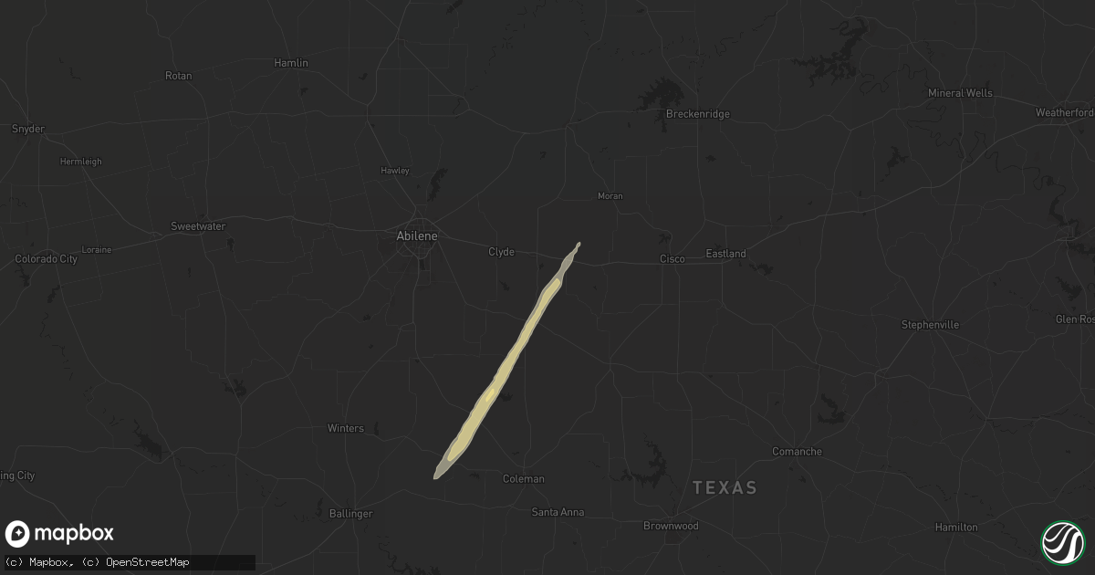 Hail map in Baird, TX on November 8, 2024