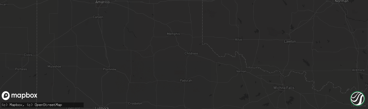 Hail map in Childress, TX on November 8, 2024