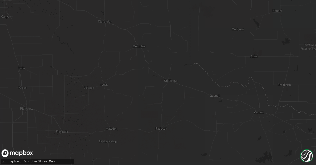 Hail map in Childress, TX on November 8, 2024