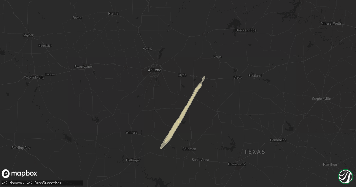Hail map in Clyde, TX on November 8, 2024