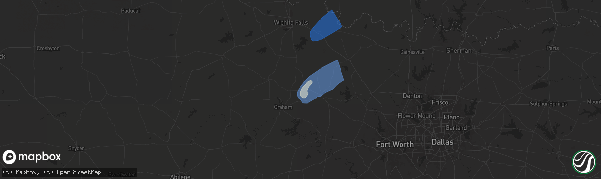 Hail map in Jermyn, TX on November 8, 2024