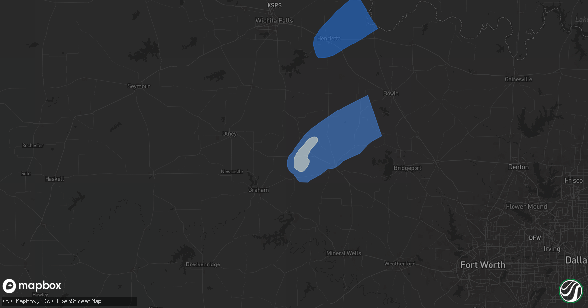 Hail map in Jermyn, TX on November 8, 2024