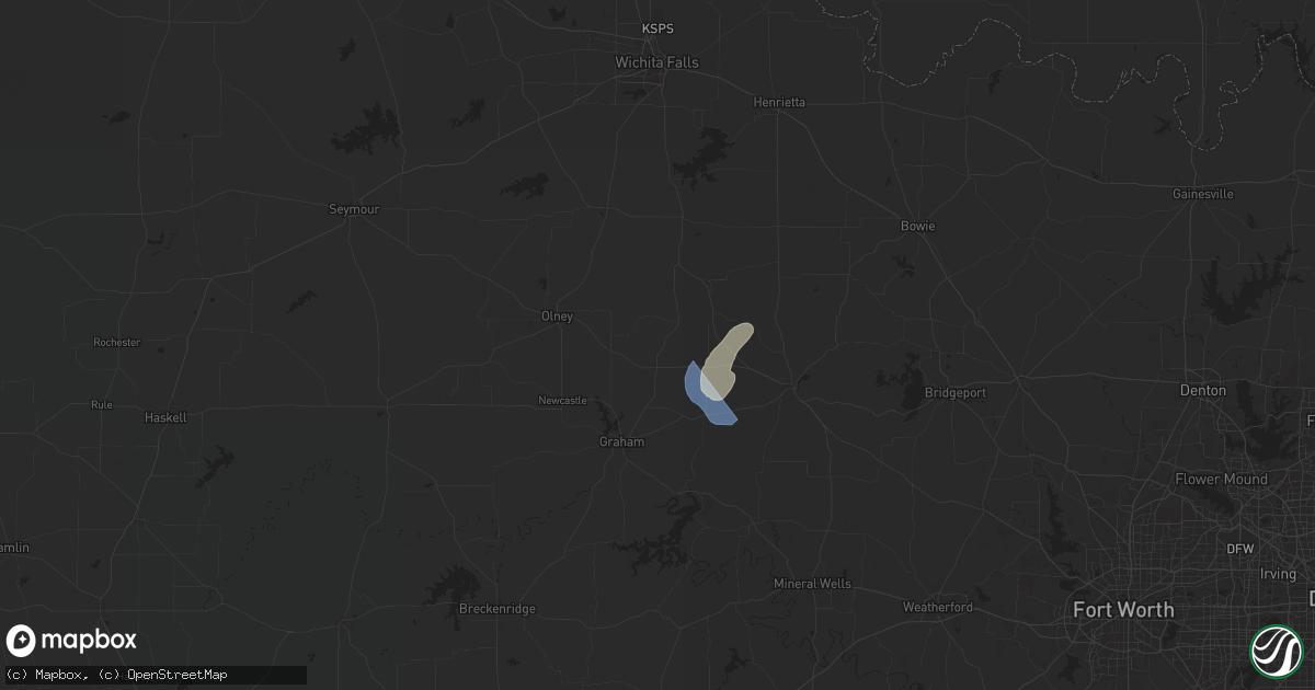 Hail map in Loving, TX on November 8, 2024