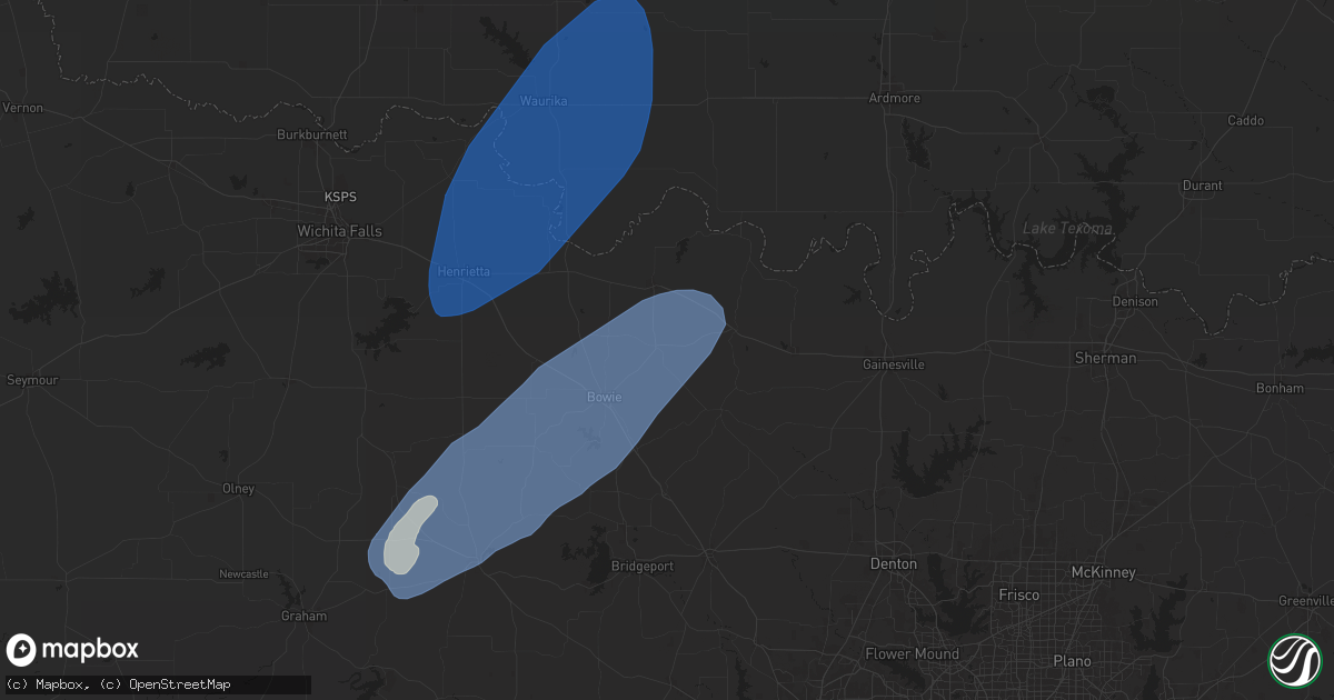 Hail map in Montague, TX on November 8, 2024