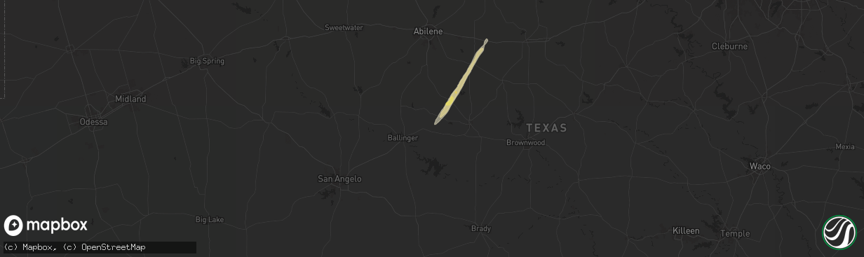 Hail map in Talpa, TX on November 8, 2024