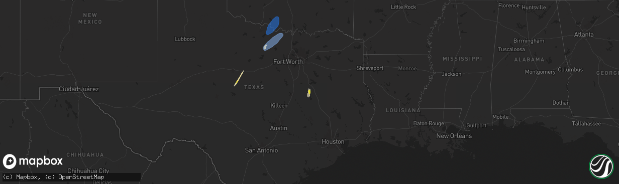 Hail map on November 8, 2024