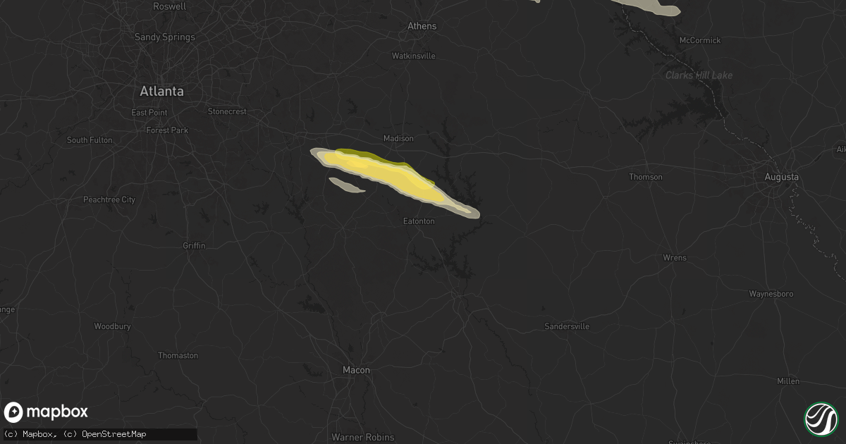 Hail map in Eatonton, GA on November 8, 2025