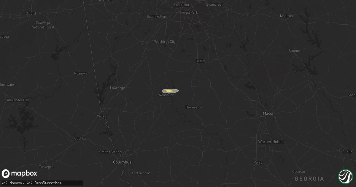 Hail map in Molena, GA on November 8, 2025