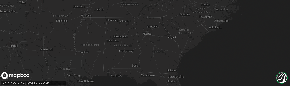 Hail map on November 8, 2025