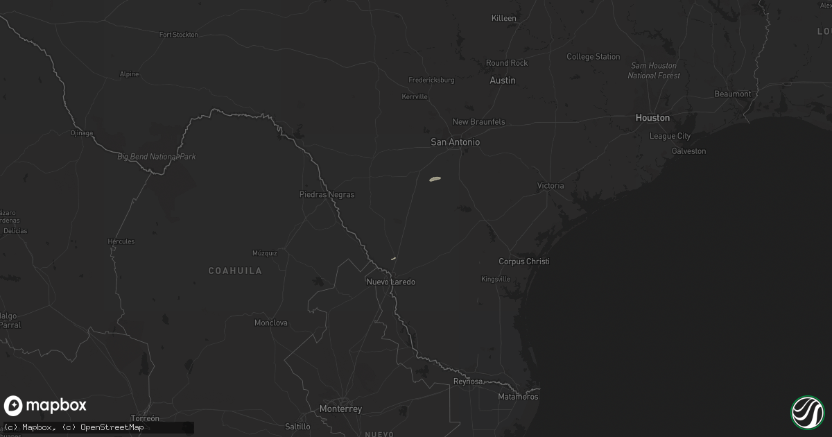 Hail map in Texas on November 9, 2011