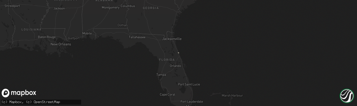 Hail map in Florida on November 9, 2018