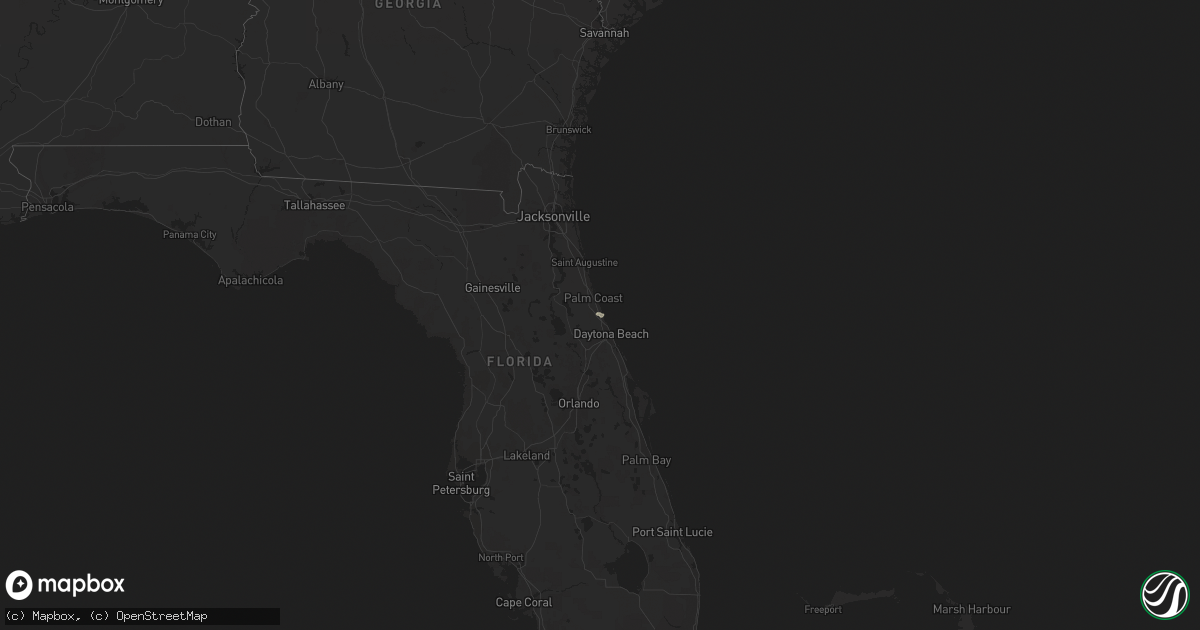 Hail map in Florida on November 9, 2018