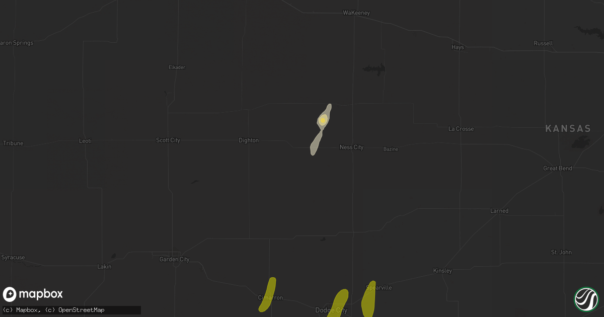 Hail map in Beeler, KS on November 9, 2020
