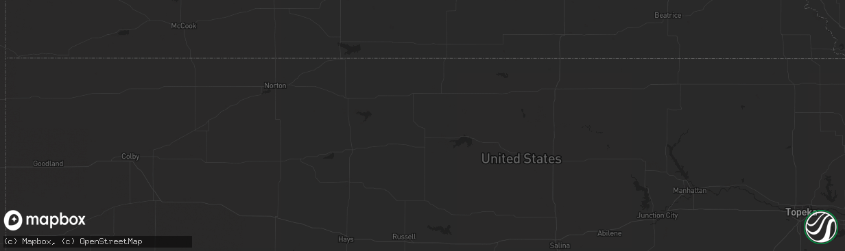 Hail map in Portis, KS on November 9, 2020