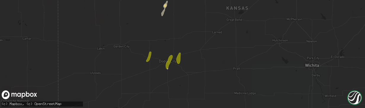 Hail map in Spearville, KS on November 9, 2020