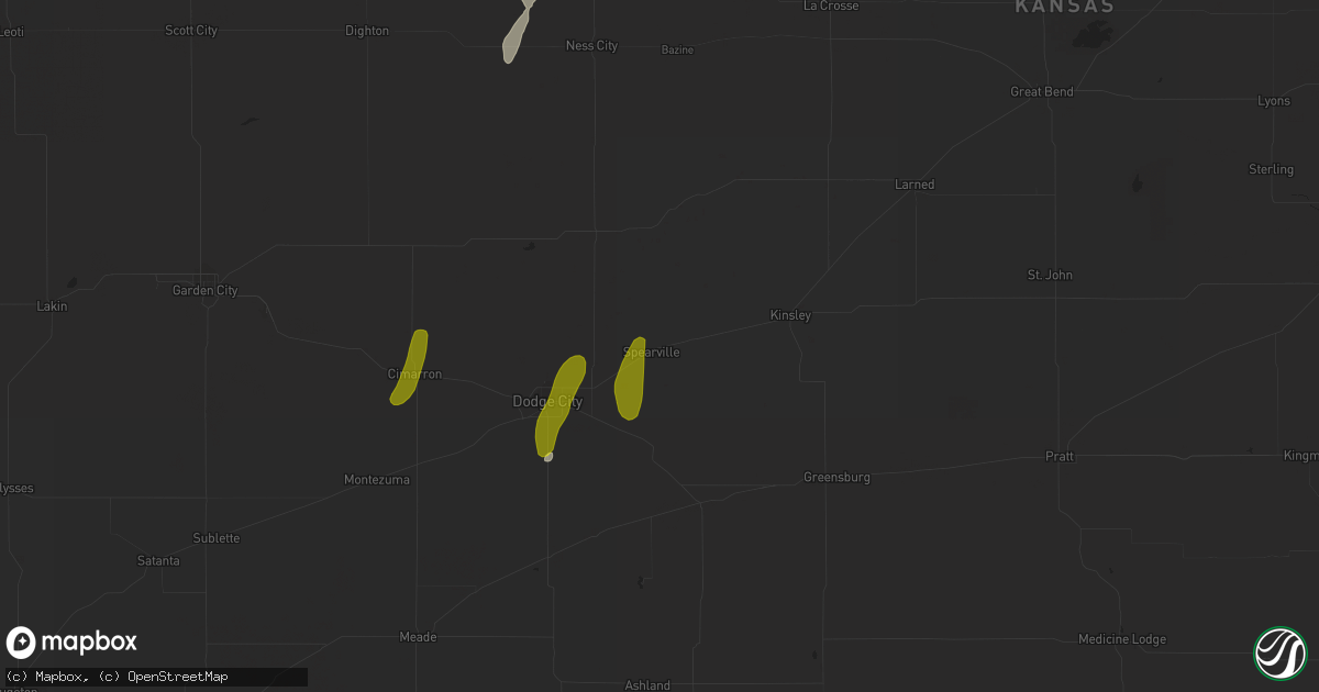 Hail map in Spearville, KS on November 9, 2020