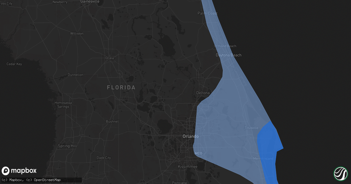 Hail map in Cocoa, FL on November 9, 2022