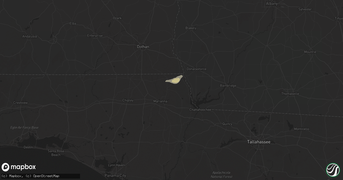 Hail map in Greenwood, FL on November 9, 2025