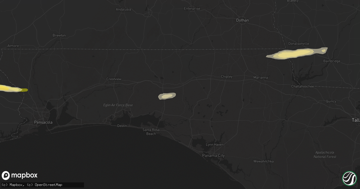Hail map in Ponce De Leon, FL on November 9, 2025